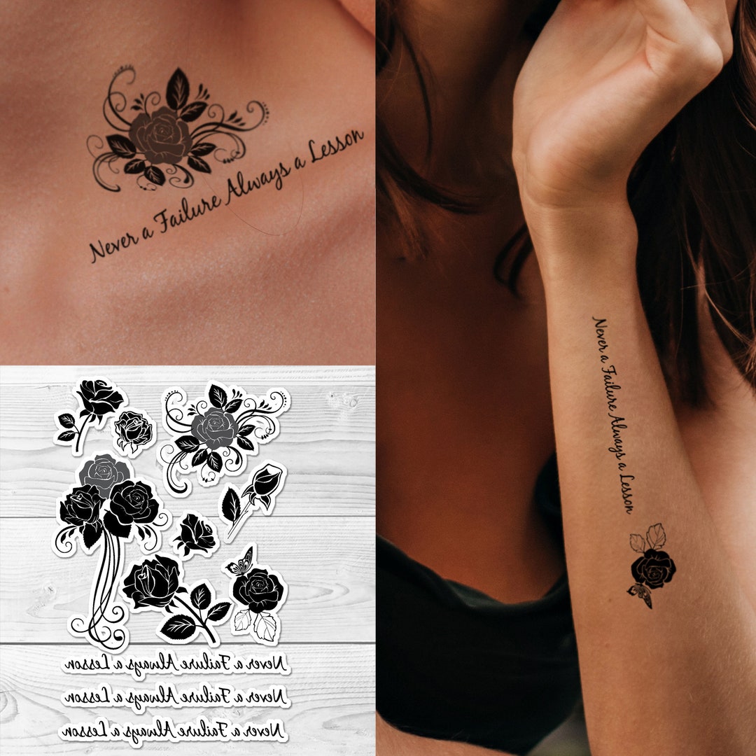 Buy Supperb Quote Temporary Tattoos Set Never a Failure Always a Online in India - Etsy Buy Supperb Quote Temporary Tattoos Set Never a Failure Always a Online in India - Etsy