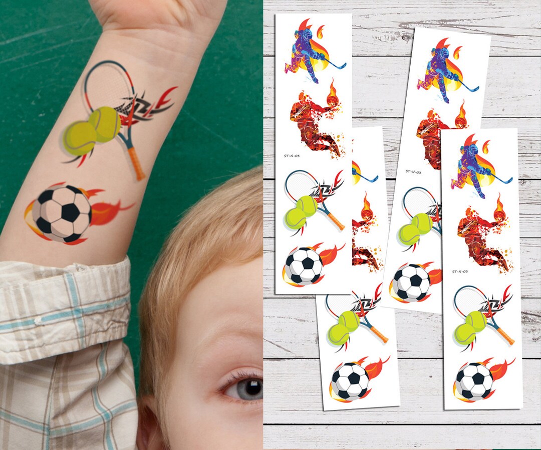 Supperb® Temporary Tattoos Sports Tattoos Hockey Basketball Tennis