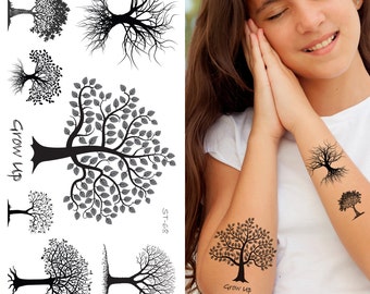 Supperb® Temporary Tattoos - Black Grow Up Trees