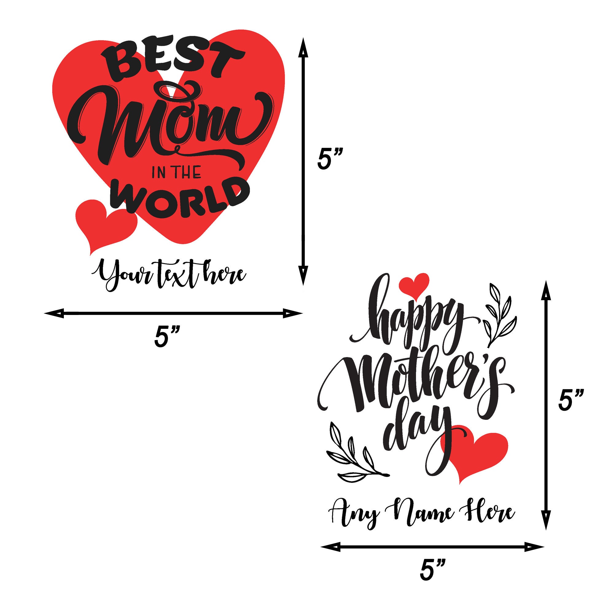 Congratulations to the best mother in the world! - Personalized Heart –