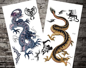 Supperb® 2-Blatt Drachen Tattoos