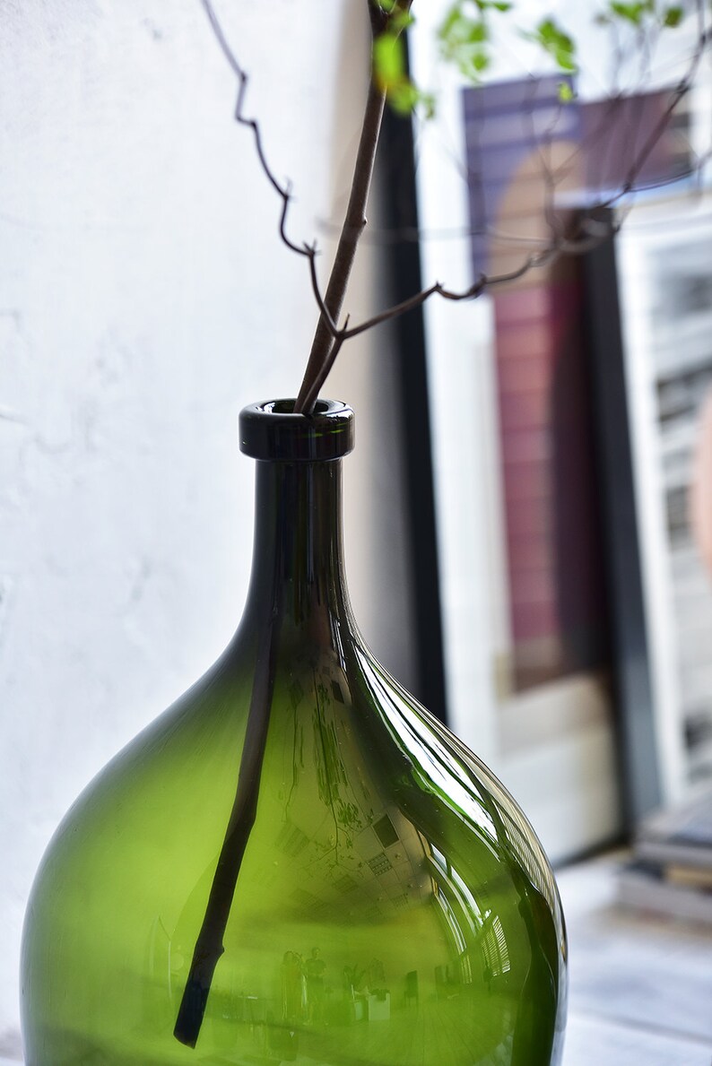 Recycled Glass Jug Vaseamber Jar Glass Vase Hololulu Brown Etsy