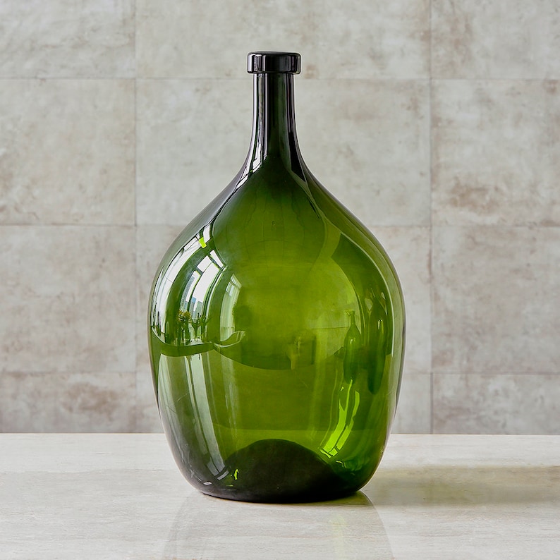 Recycled Glass Jug Vaseamber Jar Glass Vase Hololulu Brown Etsy