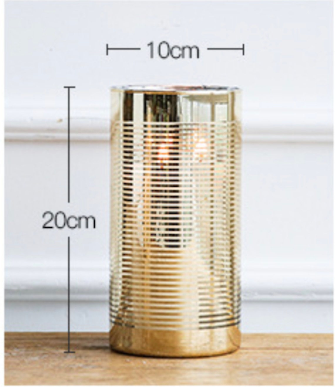 Golden Candle Holders Cylinder Votive Glass Rustic Etsy Norway