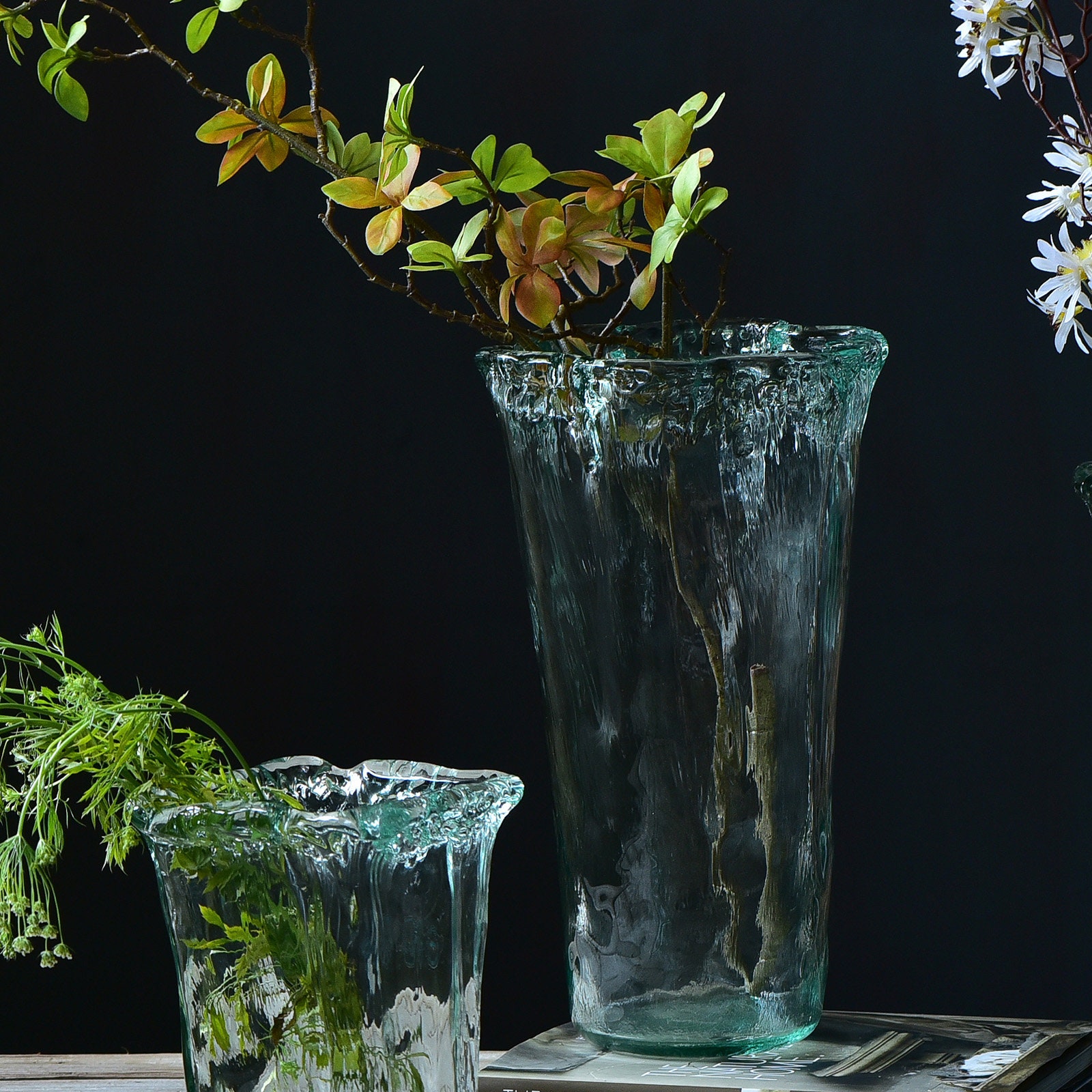 Light Green Glass Vase Recycled Eco Glass Handmade Mouth Blown Etsy UK