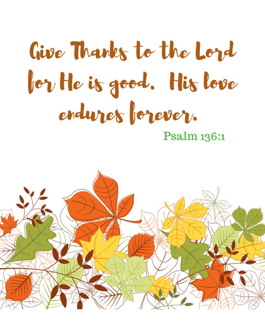 Give Thanks To The Lord Printable