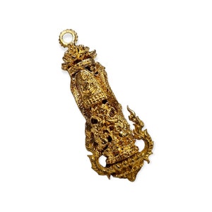 Thai amulet takrut Lp Tuad with kring Lp Pakorn Wat Tumphaden Protection Charm