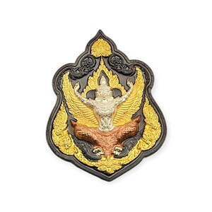 Thai amulet Rian Garuda Phaya Krut Back with Phra Rahu Mahathep Maha Baramee, Maha Aumnaj edition Lp Phat Protection Wealth Lucky Pendant