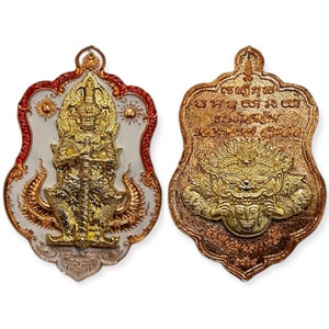 Thai Amulett rian Metall Taowesuwan Lp Zapfen Wat Banrai Longya weiße Farbe für Schutz Reichtum holen Glücksbringer Anhänger