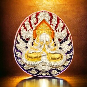 Thai Amulet Phra Pidta Pangpakarn back Phra Rahu Phor Hai Ruay edition Lp Im BE 2566 Bring Wealth Lucky Fortune Blessed Talisman