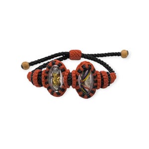 Thai amulet Takrut Ruay Pung and Takrut Duang Heng Lp Yod Wat Takraw custom made bracelet for wealth and lucky fortune