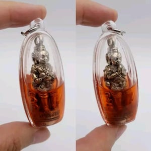 Special Thai Amulet Takrut Kumanthong Na Plod Nhee / No debt edition blessed by Aj Subin. Lucky charm bring wealth grant wishes