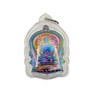 Thai Amulett rian Nungphan Jaroenporn Lp Tanga Wat Banrai Buddha Glücksbringer Anhänger Regenbogen Oberfläche Wasserdichtes Gehäuse