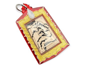 Special Thai amulet Phra Somdej Tiger Print Lp Thong Wat Bannkoob BE 2562 Lucky Buddha Charm Pendant Protection Wealth