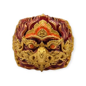 Thai amulet ring Phaya Krut Garuda Sethtee Kongkraphan Lp Boonma Size 58 to 60 adjustable Bring Wealth Lucky Protection Powerful