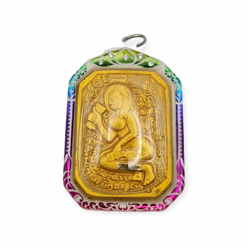 Thai Amulet Female Goddess Love Success Lucky Charm Pendant Gambling Casino with Maha Saneah Oil Genuine Holy Blessed Powerful Talisman image 2