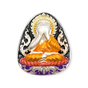 Auténtico amuleto tailandés Phra Pidta Chanajon Plodnhee Lp Toh Wat Tumsingtothong, colgante de Buda de la suerte para traer riqueza y saldar deudas.