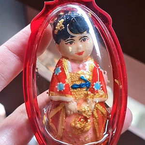 Thai amulets Kumaree MeeSap blessed by Phra Aj Aumnaj Mahaveero Grant wishes Lucky Charm Strong Effective image 5