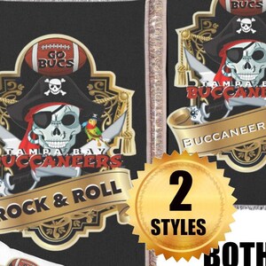 BUCS FOOTBALL FANS Tampa Bay 2 Styles Buccaneer Babe - Rock & Roll  (Digital Printable Jpg/Png - Transfer )  Men - Women - Children