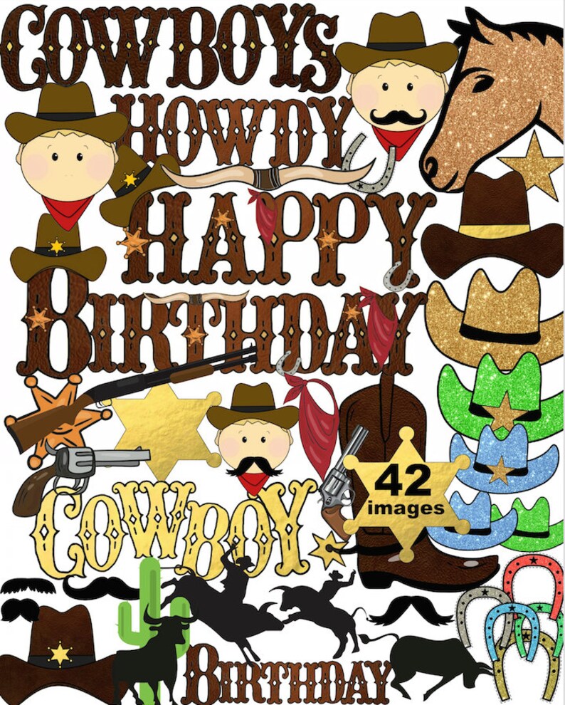 Decorations Fetes Danniversaire Garcon Mignon Bundle Cowboy Etsy