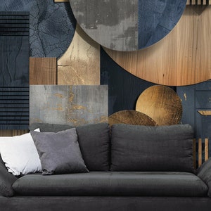 Modern Peel and Stick Wallpaper - Textured Geometric Design - Elegant Home Decor