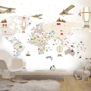 Educational World Map Print: Perfect Children's Room Decor