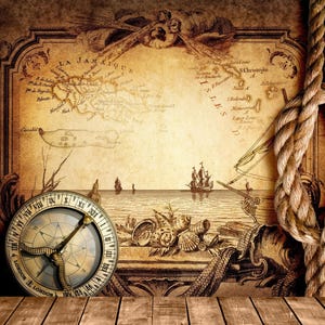 Pirate map - Kids room wallpaper