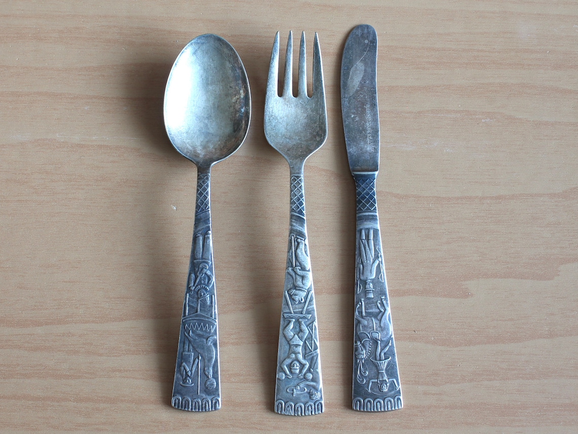 Vintage Wallins Extra PR NS Alp Spoon Fork and Knife Etsy