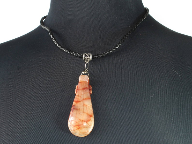 Agate Necklace Bracelet Agate Crystals Minerals Agate Necklace Pendant Agate Dragon Veins Necklace Brown Dragon Veins Agate Necklace