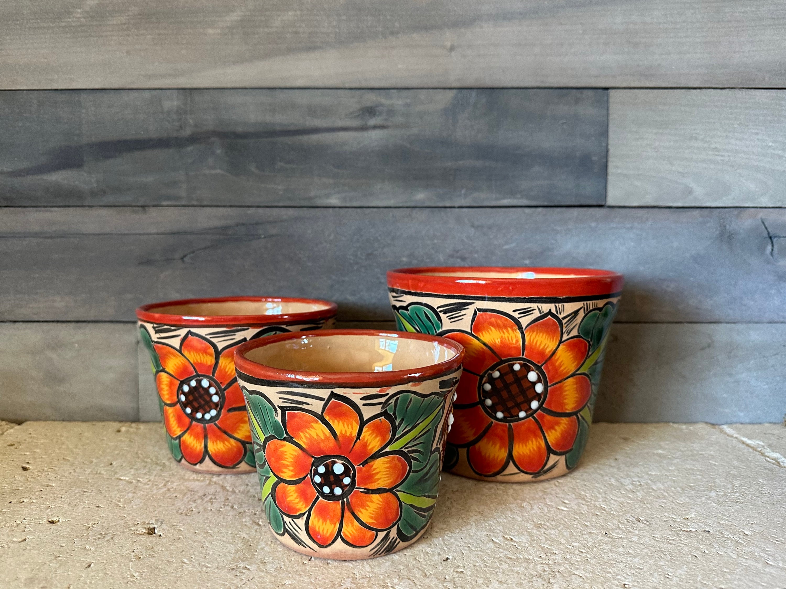Hand Painted Sunflower Handcrafted Talavera Planter Pot Colorful Mexican  Clay Pottery - Outdoor & Gardening