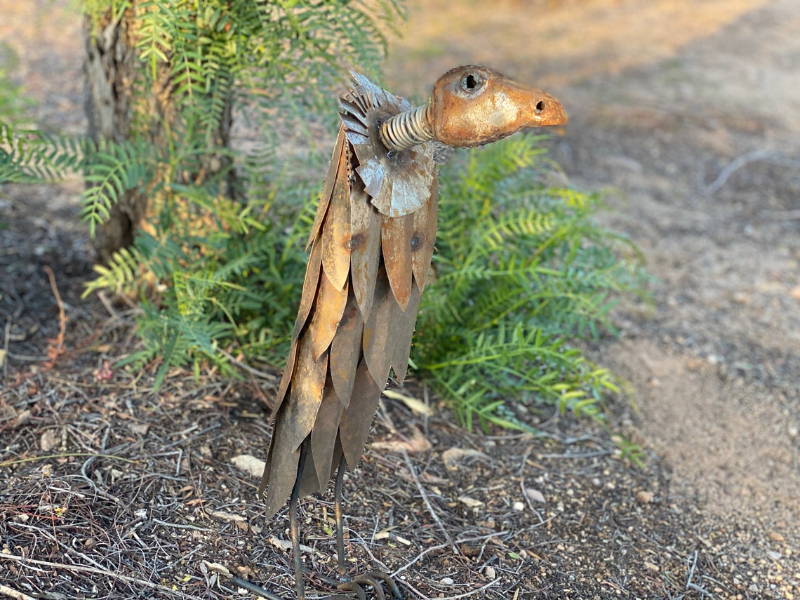 Rustic Handcrafted Metal Desert Vulture Buzzard Metal Yard Art Etsy