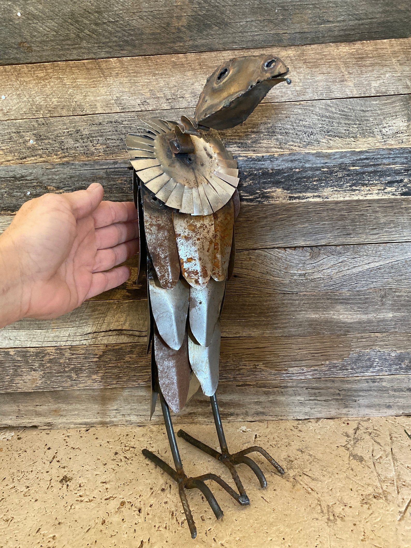 Rustic Handcrafted Metal Desert Vulture Buzzard Metal Yard Art Etsy