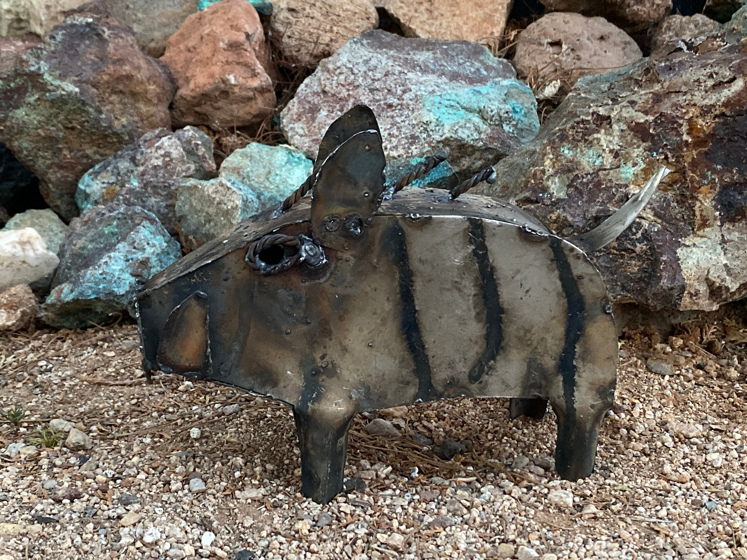 Delightful Little Metal Javalina Metal Yard Art Desert Boar Etsy
