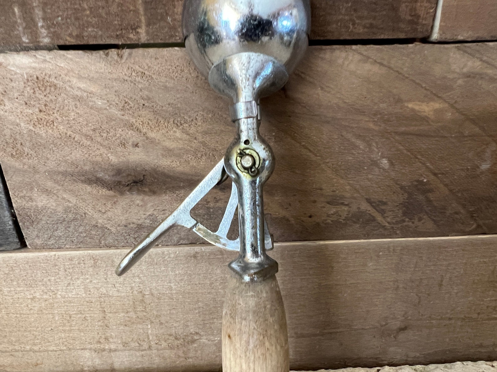 Vintage Hamilton Beach Ice Cream Scoop With Wooden Handle Etsy