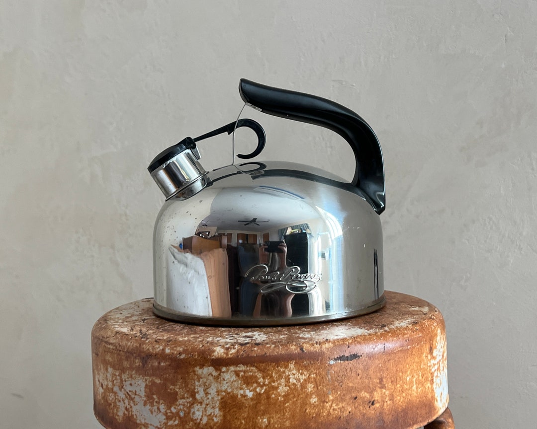 Vintage Paul Revere Tea Kettle Revereware Chrome Etsy