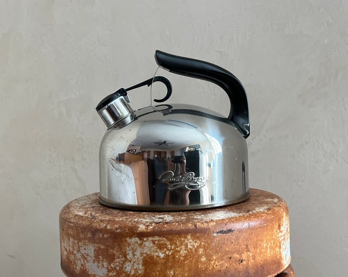 Vintage Paul Revere Tea Kettle Revereware Chrome Etsy