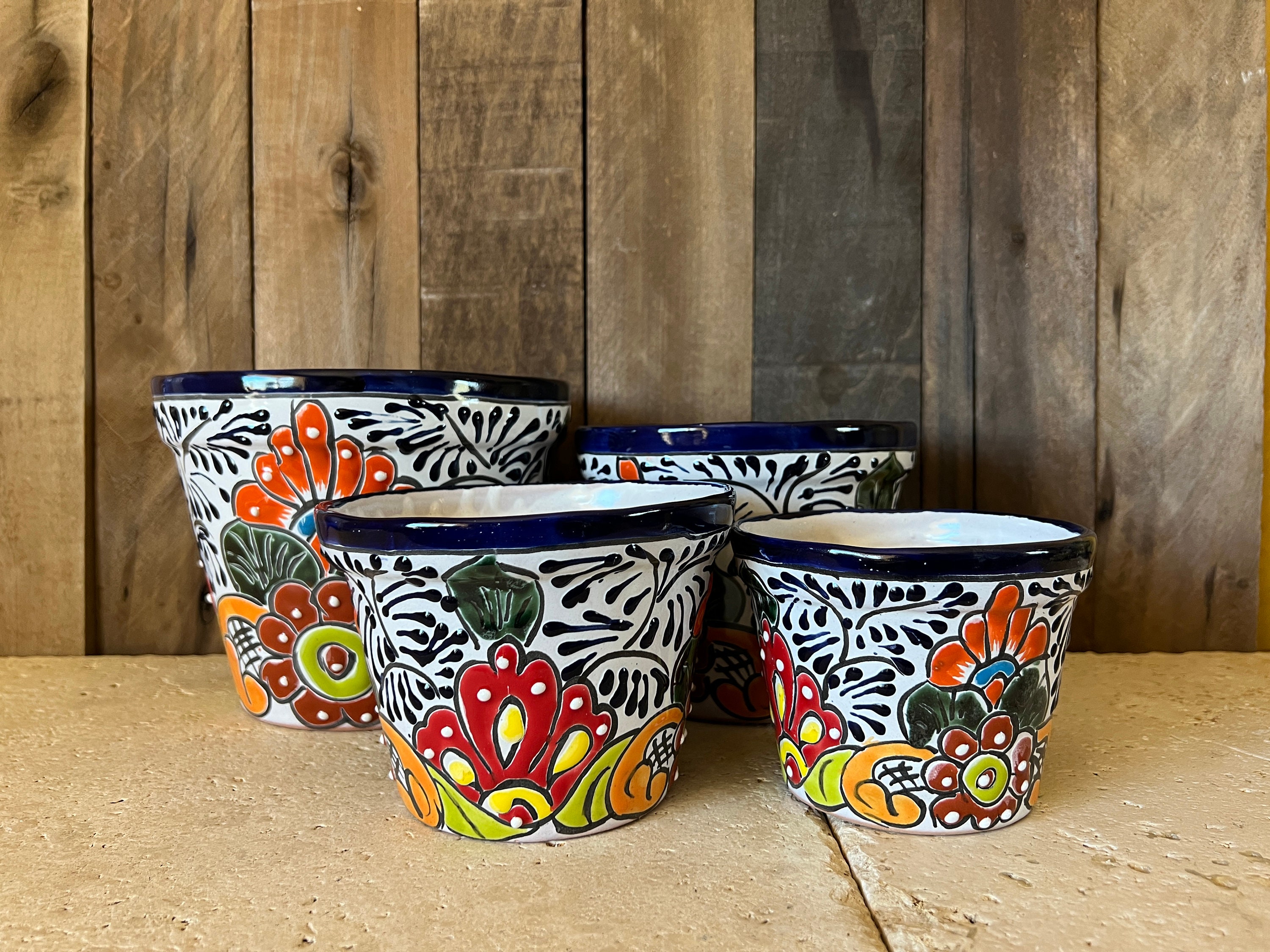 Mexican on sale flower pots
