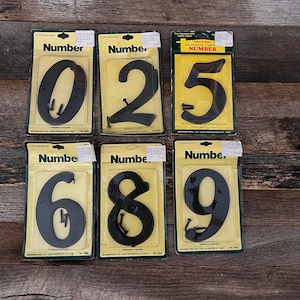 Vintage Brainerd Textured Plastic House Numbers Mailbox Numbers
