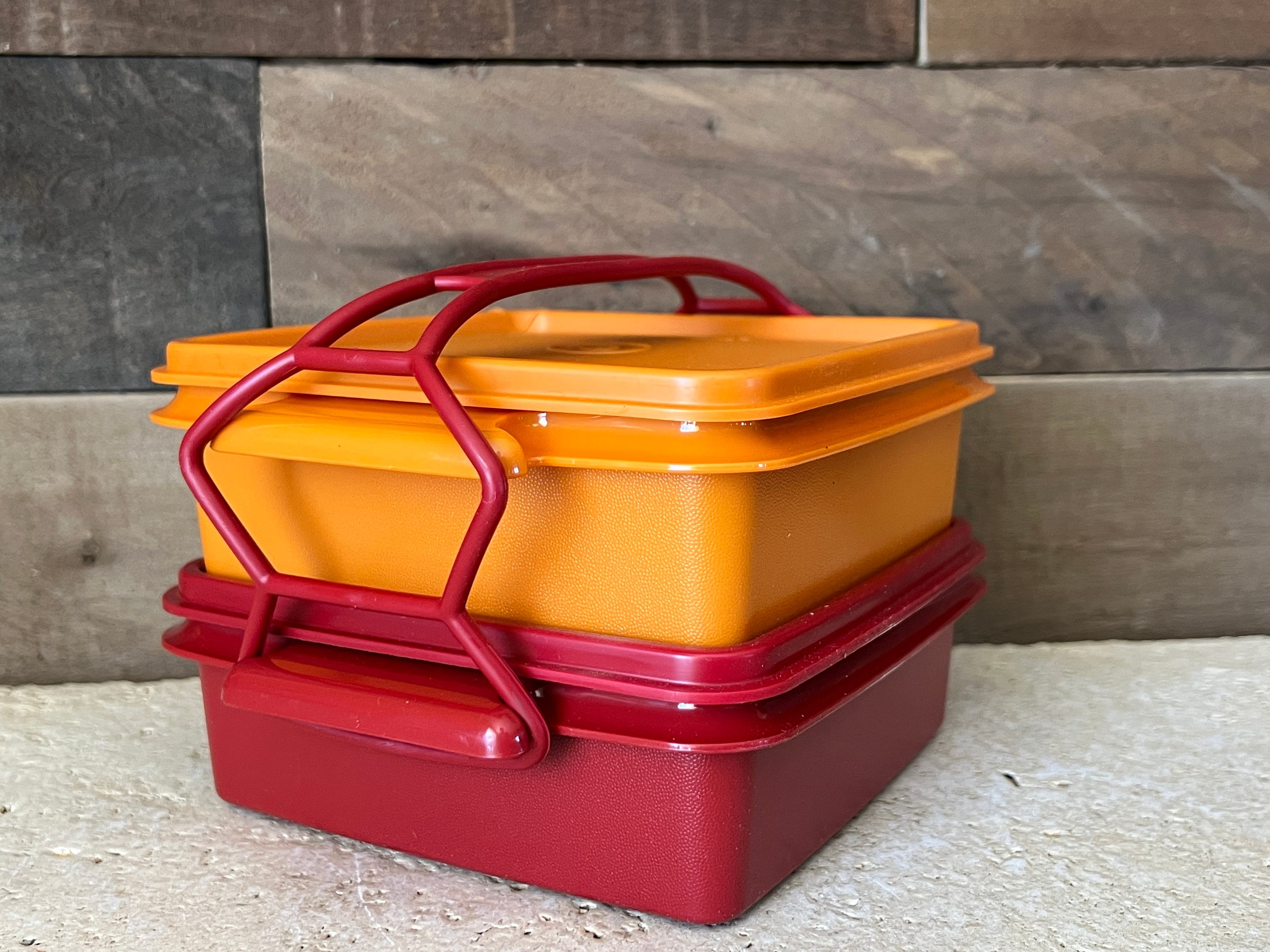 Vintage Tupperware Double Sandwich Containers With Handle Tupperware  1362-33 and 1362-35 -  Denmark