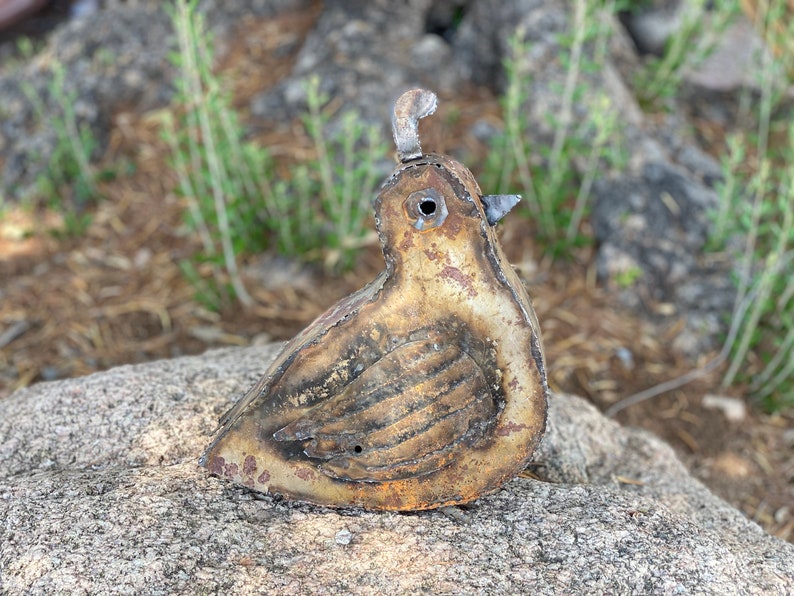 Rustic Metal Quail Metal Yard Art Desert Bird Etsy