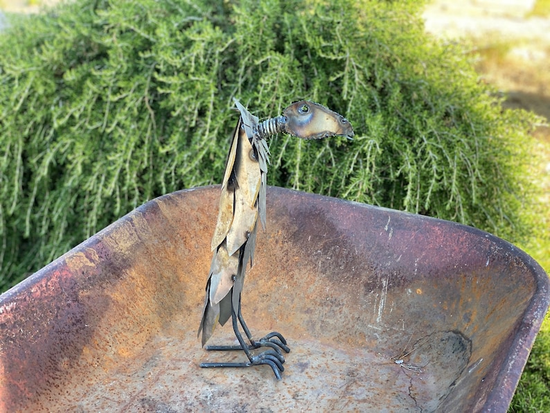 Rustic Handcrafted Metal Desert Vulture Buzzard Metal Yard Art Etsy