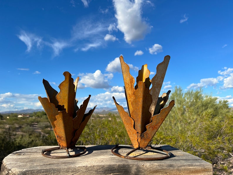 Metal Agave Yard Art Arizona Landscape Art Desert Cactus Metal Etsy