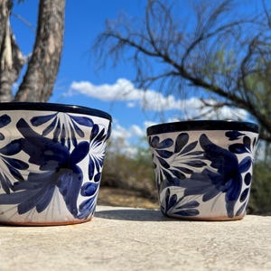 Handgefertigte Ton Talavera Stil Pflanze MINI KLEINEN Topf Bunt Handbemalte mexikanische Keramik