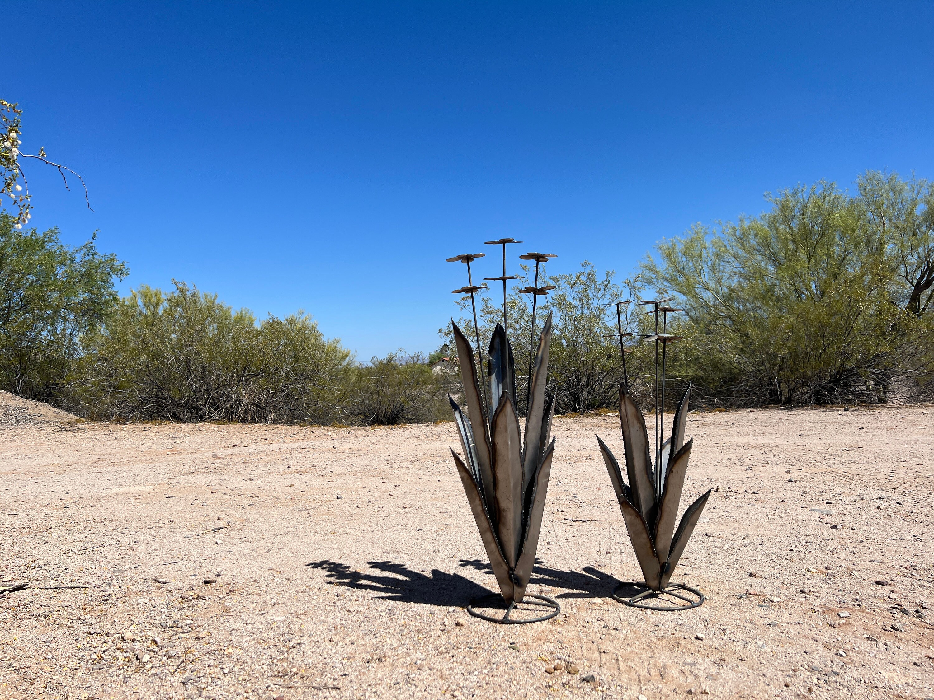 Metal Agave Yard Art Arizona Landscape Art Desert Cactus Metal Yard Art