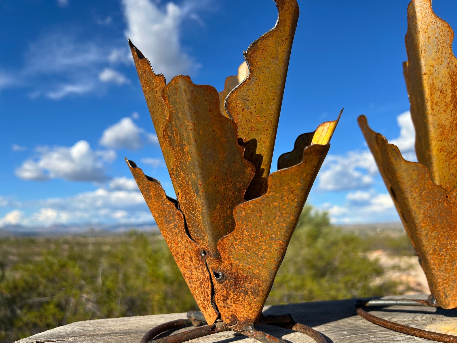 Metal Agave Yard Art Arizona Landscape Art Desert Cactus Metal Etsy