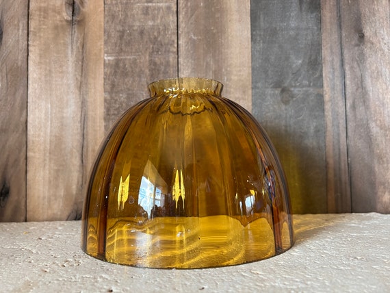 Amber glass cheap globe shade