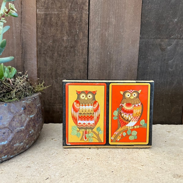 Owl Playing Cards Etsy