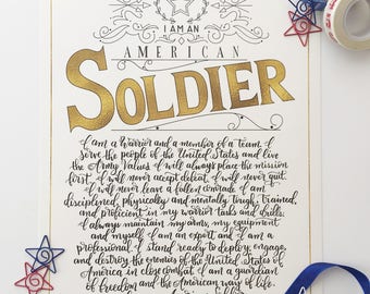 U.S. Army Soldier's Creed Personalized Print - Etsy