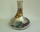Hand-painted glass vase quot Spiral quot ,Glass art , Stained glass effect