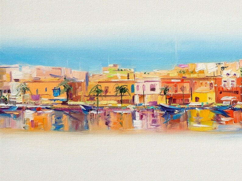 Malta painting Interior painting Malta Oil painting Bright Etsy